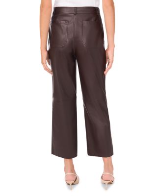 Wide Leg Faux Leather Pants
