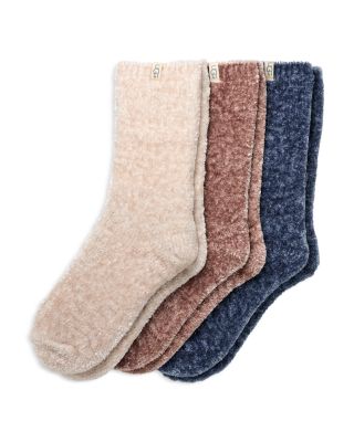 Leda Sparkle Cozy Crew Socks, Pack of 3