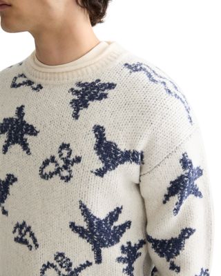 Jacquard Extra Dropped Shoulder Sweater