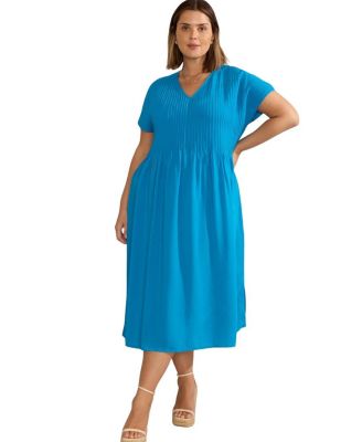  Pintuck Midi Dress