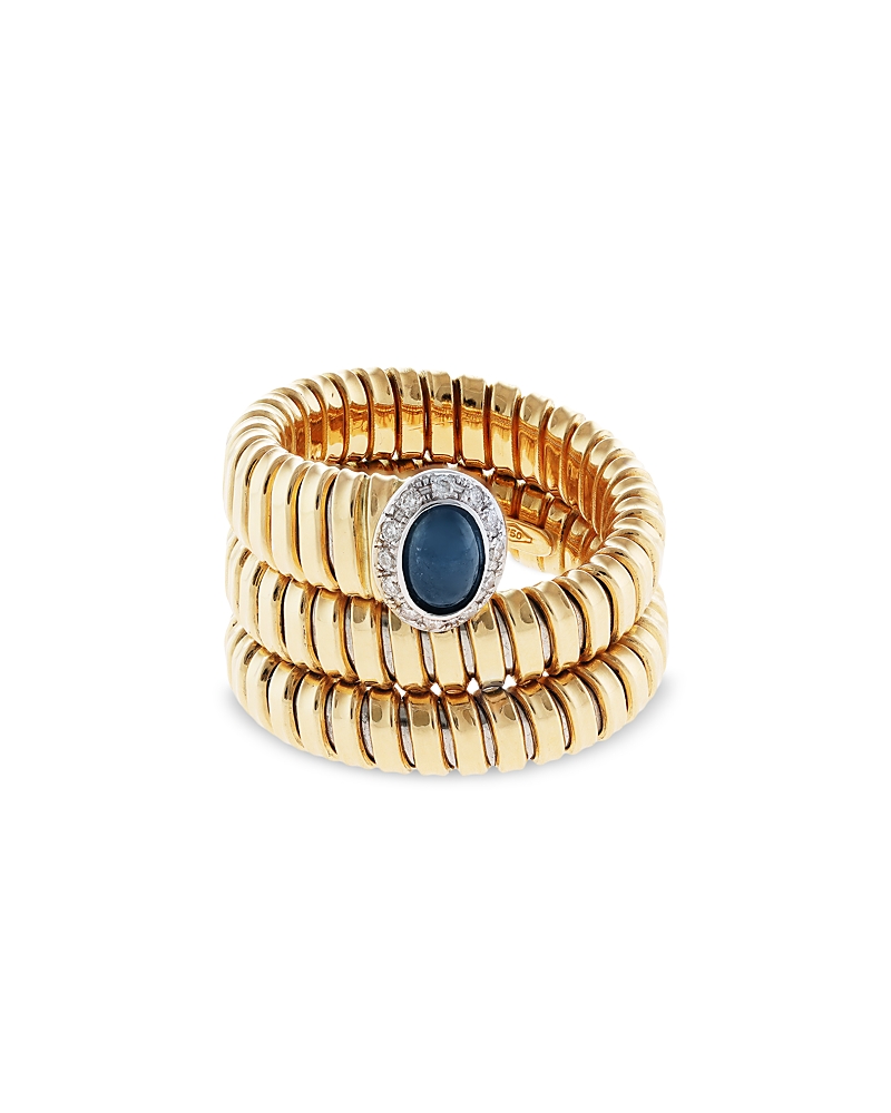 Alberto Milani 18k Yellow Gold Via Giardino Ruby & Diamond Tubogas Wrap Ring In Gold