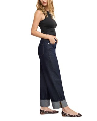 Good Standard Baggy Cuffed Jeans in Indigo1006