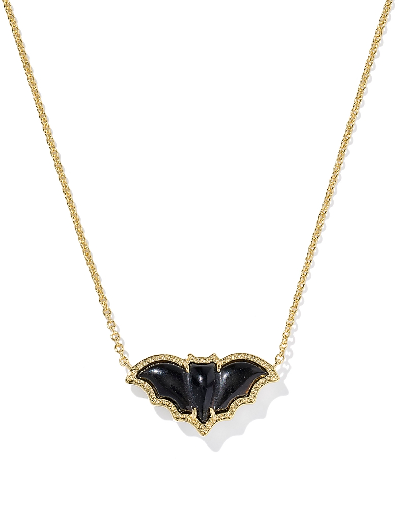 Kendra Scott Obsidian Bat Pendant Necklace, 19 In Multi