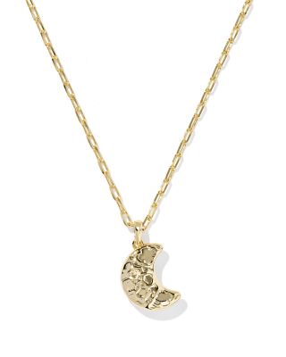 Moon Short Pendant Necklace, 19"