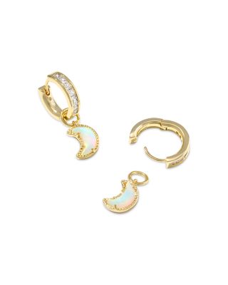 Moon Huggie Hoop Earrings