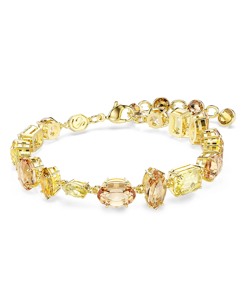 Swarovski Gema Mixed Cut Crystal Flex Bracelet In Gold
