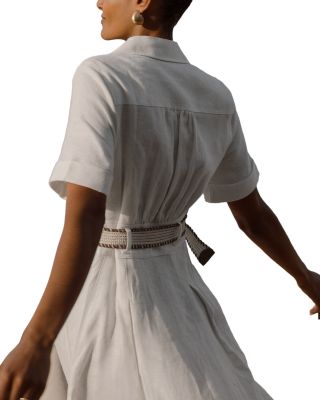 Petite Anita Belted Linen Dress