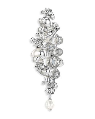 Constella Crystal & Faux Pearl Brooch