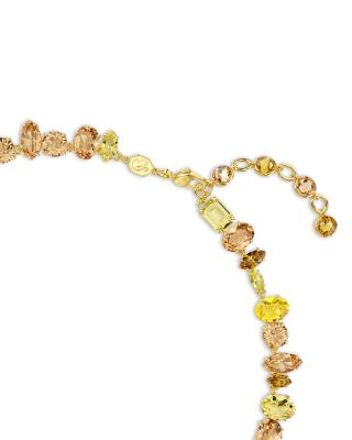 Gema Mixed Cut Crystal Tennis Necklace, 14.12"-15.5"