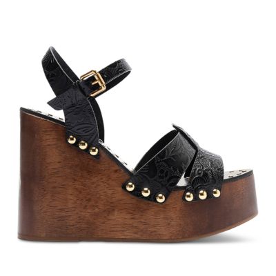 Women's Embossed Wedge Sandals