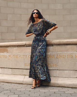 Velvet Burnout Maxi BOHO Dress - Exclusive