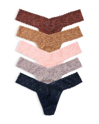 Signature Lace Low Rise Thong, Pack of 5