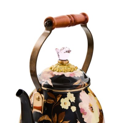 Wild Rose Brown 2 Quart Tea Kettle