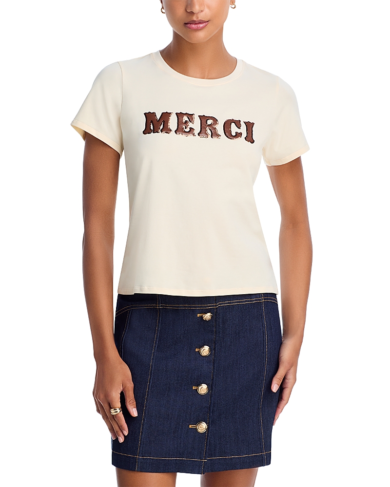 Cinq À Sept Cinq A Sept Merci Shrunken Tee In Neutral