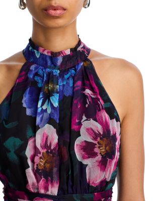 Floral Halter Guest of Maxi Dress - Exclusive