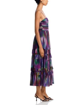 Ikat Mesh Midi Dress - Exclusive  