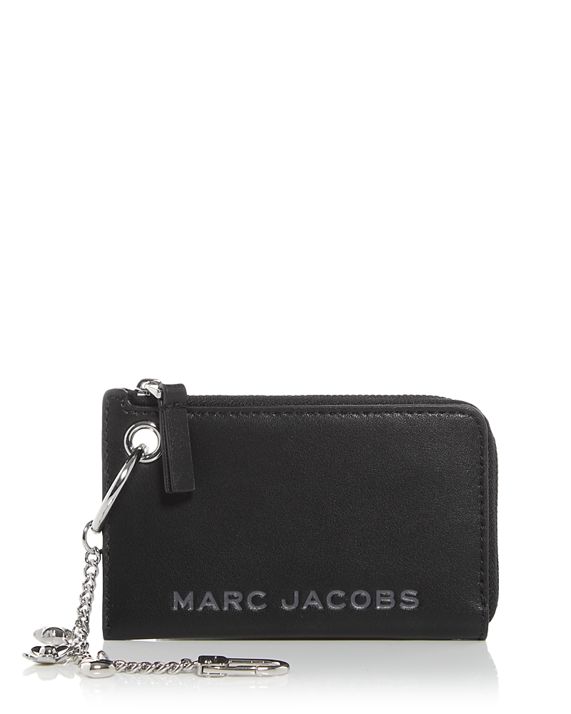 Marc Jacobs The Coin Charm Leather Case In Black