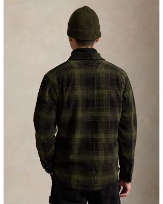 Plaid Pile Fleece Shirt Jacket