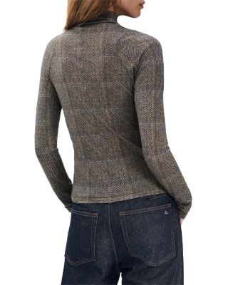 Shaw Paneled Long Sleeve Turtleneck Top