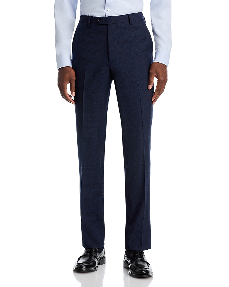 John Varvatos Tonal Plaid Slim Fit Suit Pants In Blue