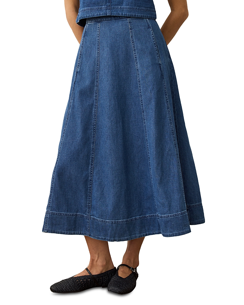 Marine Layer Lainey Denim Skirt In Blue