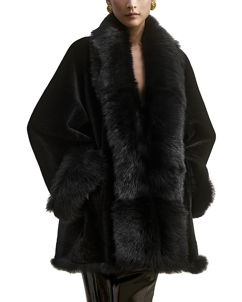 Nour Hammour Sima Shearling Short Coat