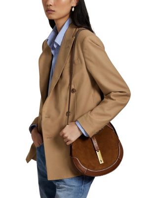 Polo ID Suede Leather Small Shoulder Bag