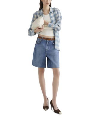 Silk Button Front Shirt 