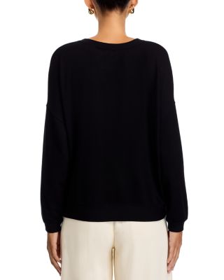 French Terry V Neck Sweatshirt