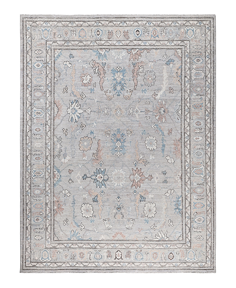 Bloomingdale's Colorful Oushak M0103-40 Area Rug, 8'11x11'10 In Gray
