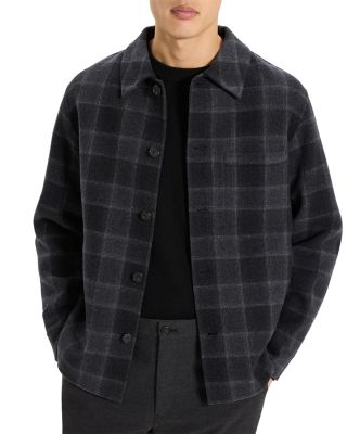 Wool &amp; Cashmere Check Overshirt