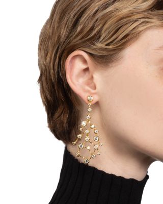 Asterales Cubic Zirconia Celestial Statement Earrings