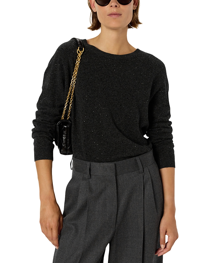 Gerard Darel Eugenia Wool Sweater In Gray