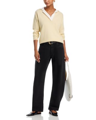 The Bubble High Rise Barrel Leg Jeans in Black
