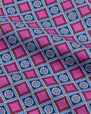 Floral Medallion Geometric Silk Pocket Square - Exclusive