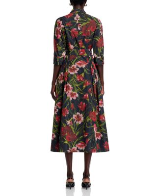 Floral Faille Shirt Dress