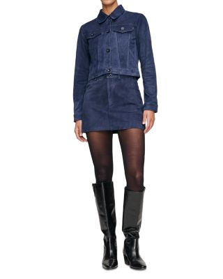 Alma Leather Miniskirt