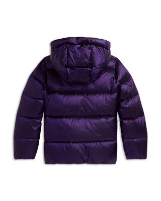 Girls' Metallic Down Hooded Jacket - Big Kid