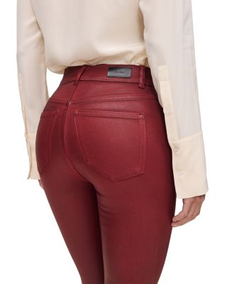 Bridget Boot High Rise Instasculpt™ Coated Crop Jeans in Cherry Coated