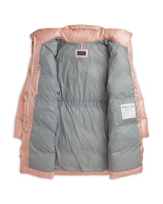 Girls' Down Hooded Long Jacket - Big Kid