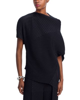 issey miyake SOFT FOLD PLEATSプリーツ 半袖トップス Issey Miyake Soft Fold Pleats Top | Bloomingdale's
