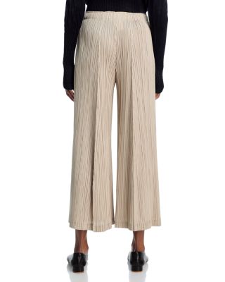 Pliss&eacute; Wide Leg Pants