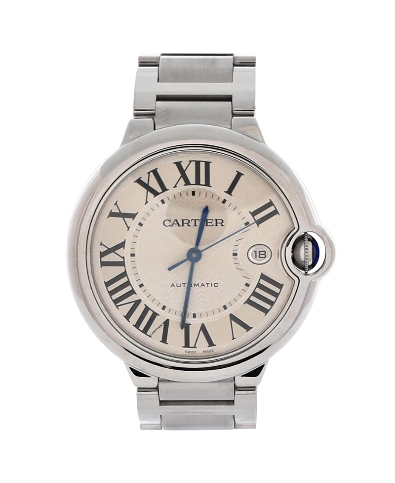 Pre-owned Pre-owned Cartier Cartier Ballon Bleu De Cartier Automatic Watch In Stainless Steel 42mm In Brown