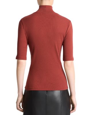 Elbow Sleeve Turtleneck Top