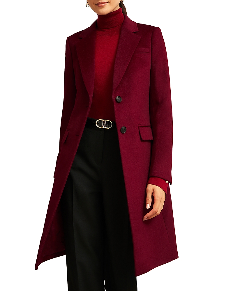 Hobbs London Cavendish Wool Coat In Burgundy