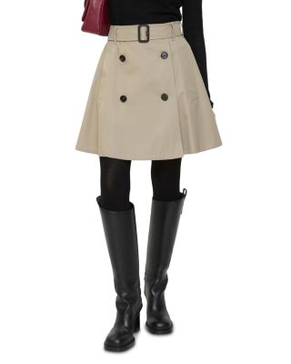 Josselyn Gabardine Trench Miniskirt