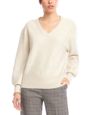Sequinned V Neck Sweater