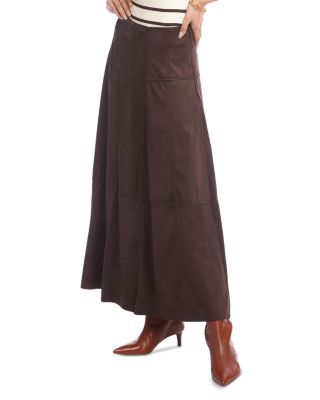 Tiered Faux Suede Skirt