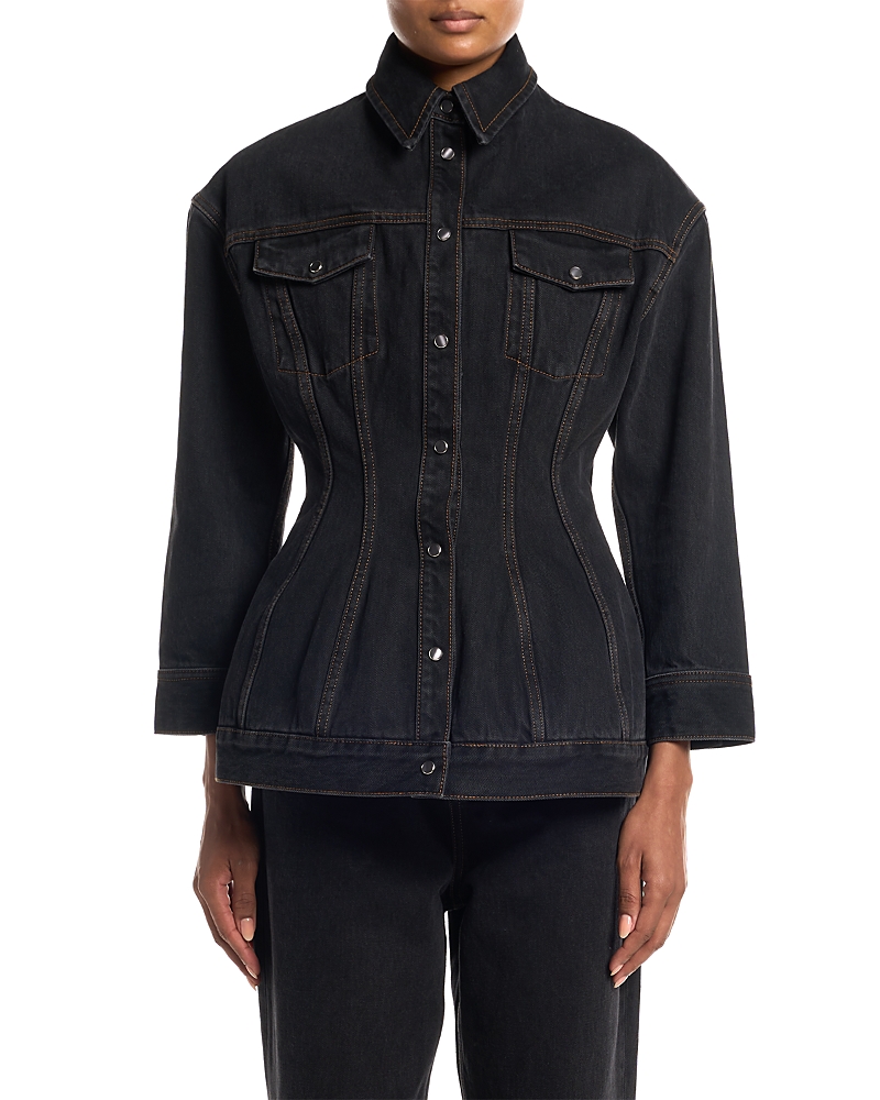 Wardrobe.nyc Wardrobe. Nyc Denim Contour Jacket In Black