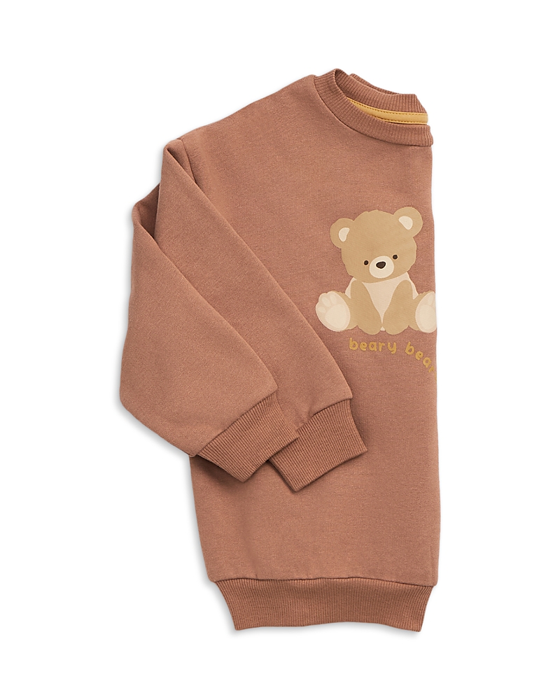 Mori Girls' Oversized Sweatshirt - Baby In Brown